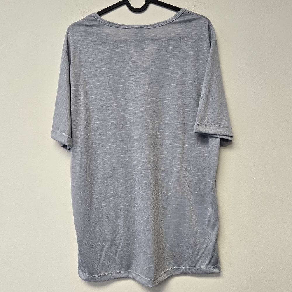 Go Couture V-neck T-shirt Gray L - Picture 2 of 5